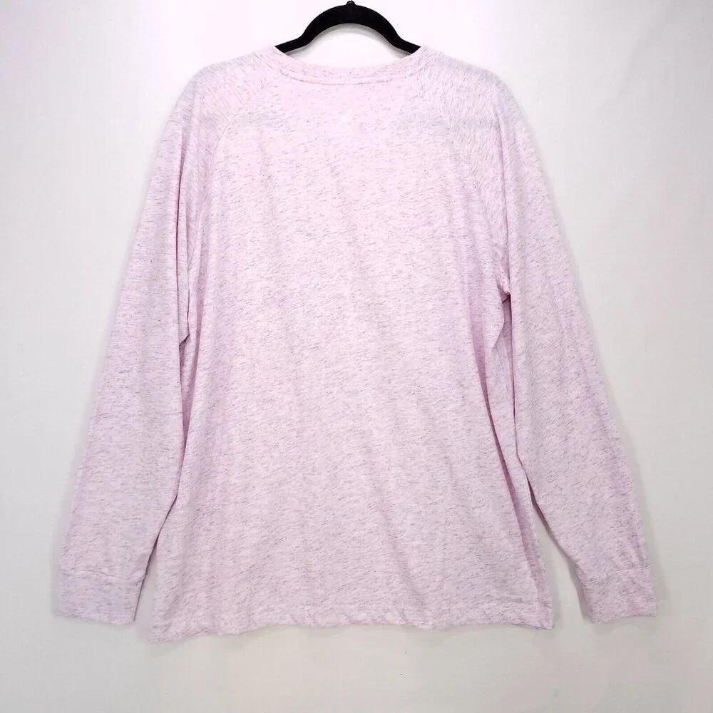 Kangol Raindrop Mens Long Sleeve Tshirt Size Large Heather Soft Crewneck Stretch - Picture 2 of 13